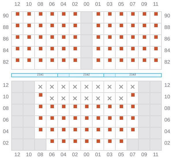 Bay 021 view and slots of ATHENA