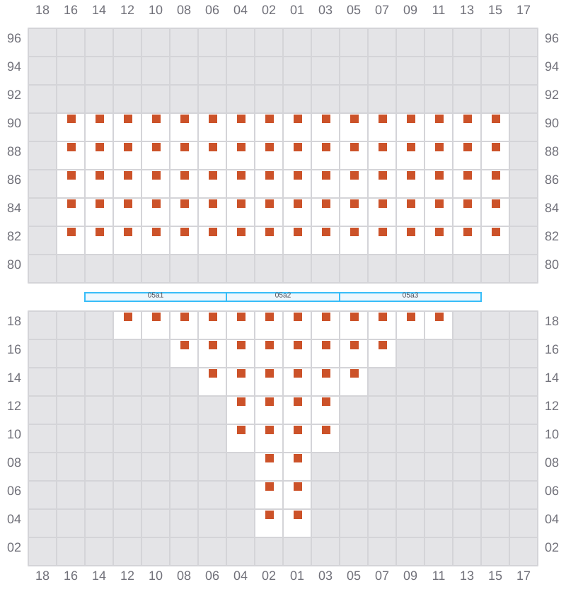 Bay 005 view and slots of EVER LIVELY