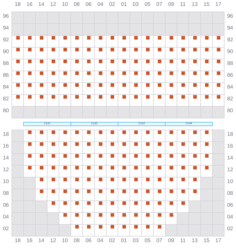 Bay 021 view and slots of EVER LIVELY