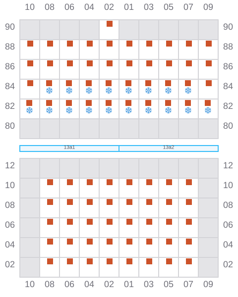 Bay 015 view and slots of ALEXANDER MAERSK