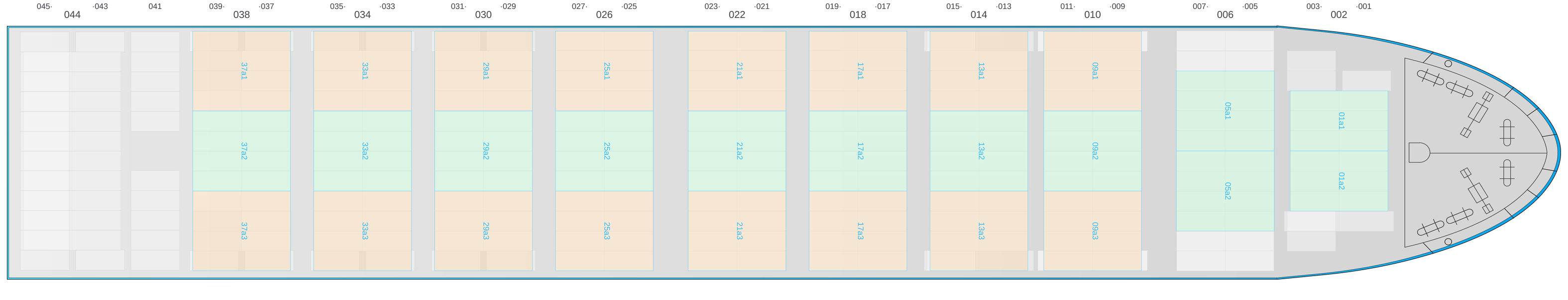 Deck view of CMA CGM MOMBASA