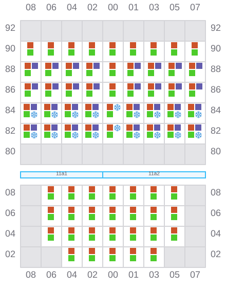 Bay 011 view and slots of CONTSHIP MED