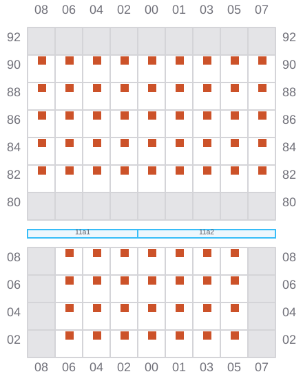 Bay 013 view and slots of CONTSHIP MED