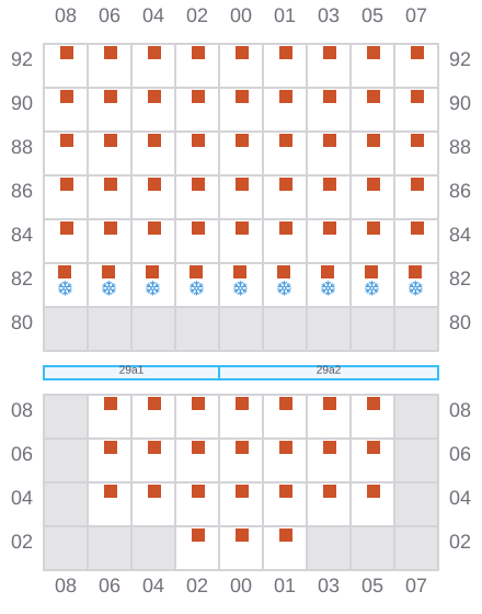 Bay 031 view and slots of CONTSHIP MED