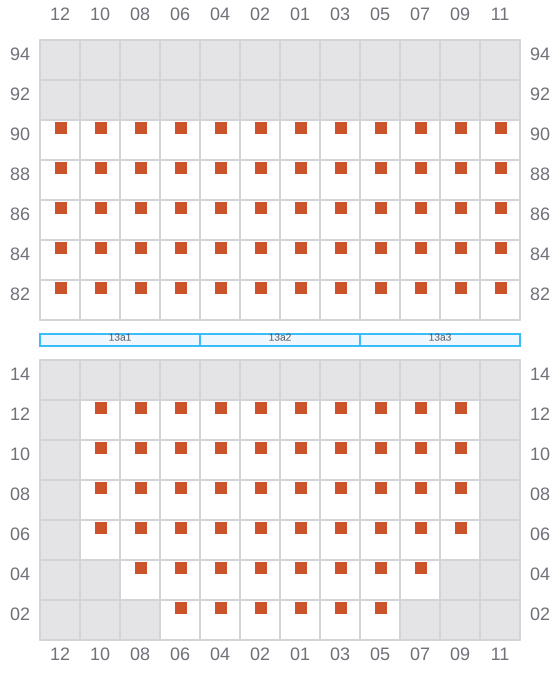 Bay 015 view and slots of CMA CGM GUARANI