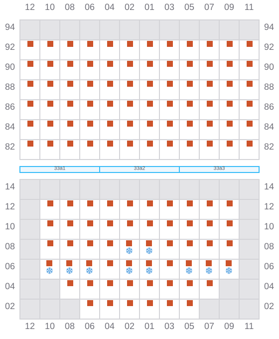 Bay 035 view and slots of CMA CGM GUARANI