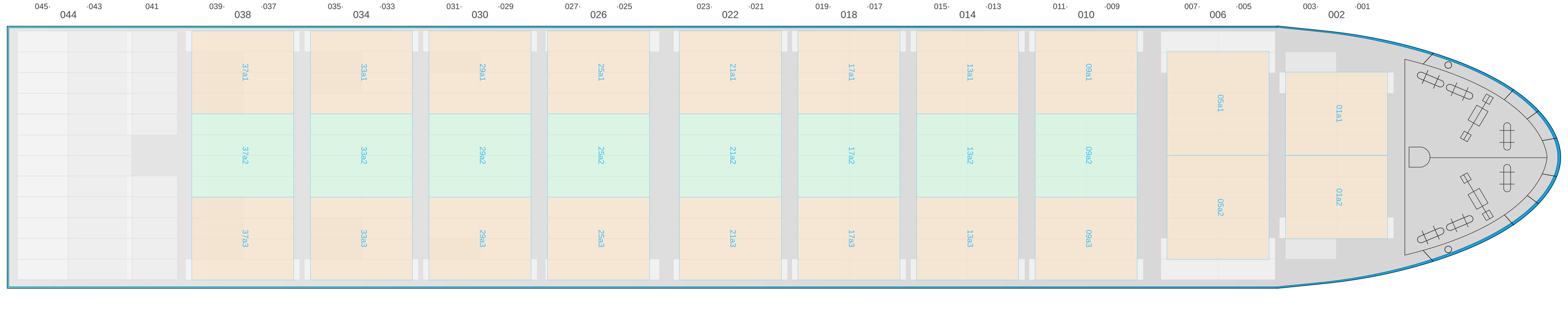 Deck view of CMA CGM GUARANI