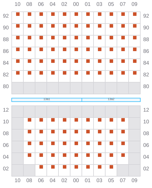 Bay 015 view and slots of CMA CGM HOMERE