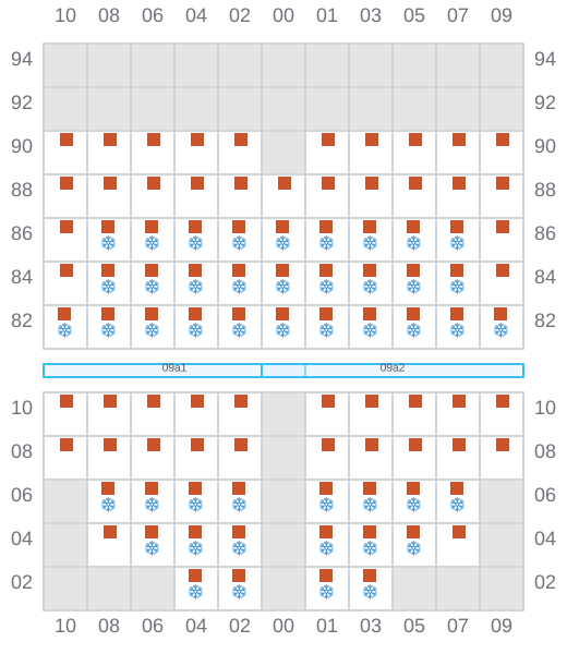 Bay 011 view and slots of CMA CGM SAIGON