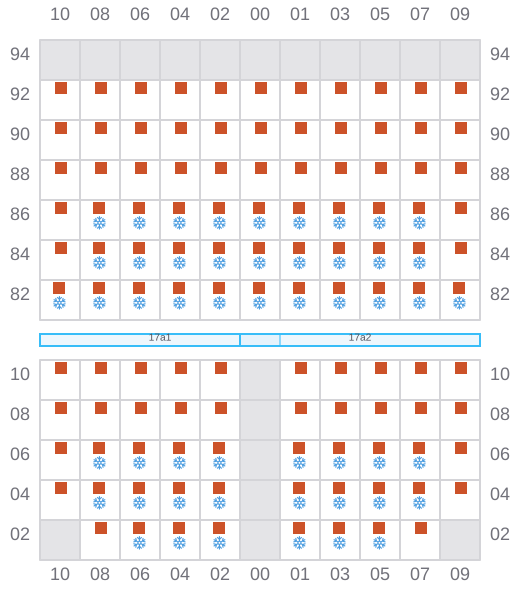Bay 019 view and slots of CMA CGM SAIGON