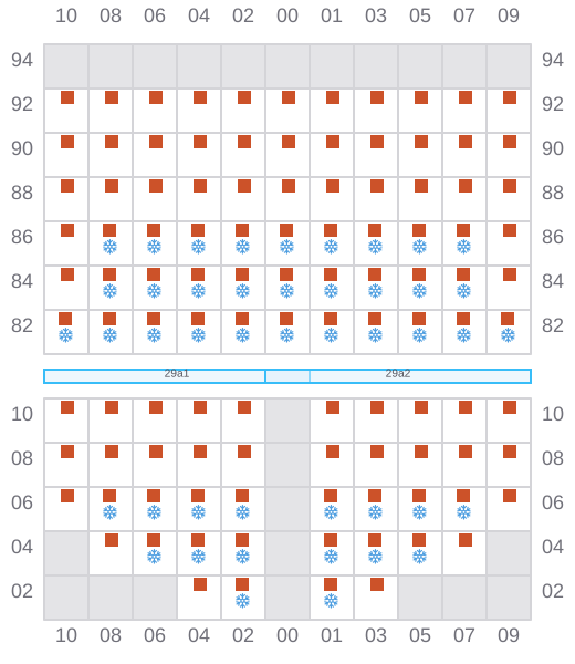 Bay 031 view and slots of CMA CGM SAIGON
