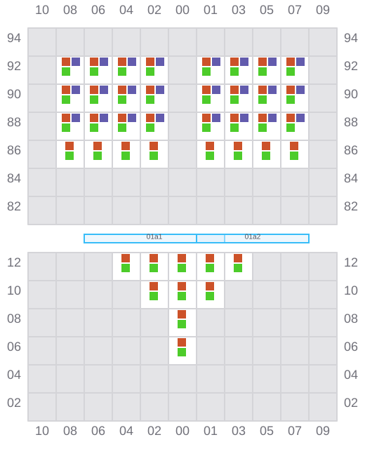 Bay 001 view and slots of HE JIN