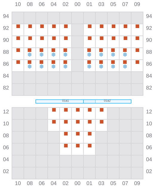 Bay 003 view and slots of HE JIN