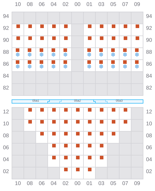 Bay 007 view and slots of HE JIN