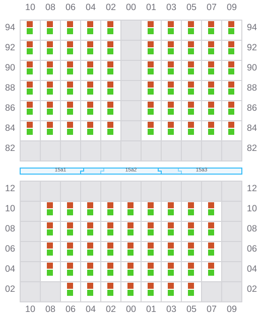 Bay 015 view and slots of HE JIN