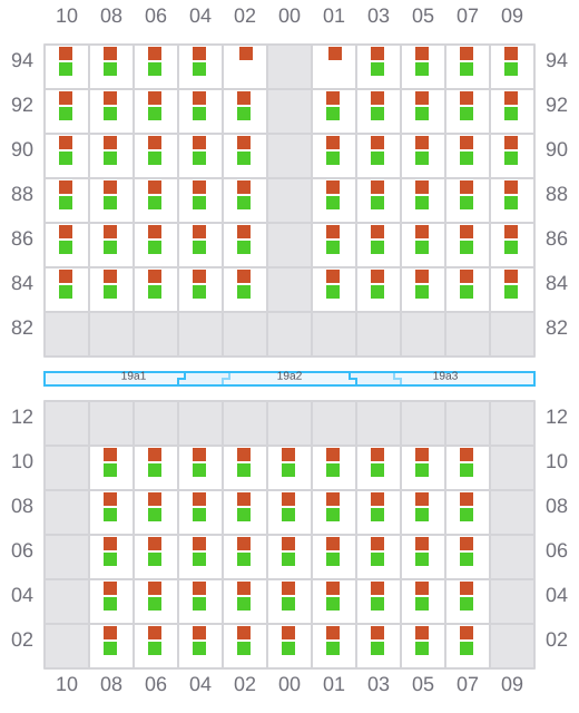 Bay 019 view and slots of HE JIN