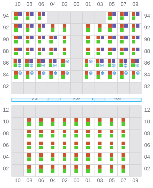 Bay 025 view and slots of HE JIN