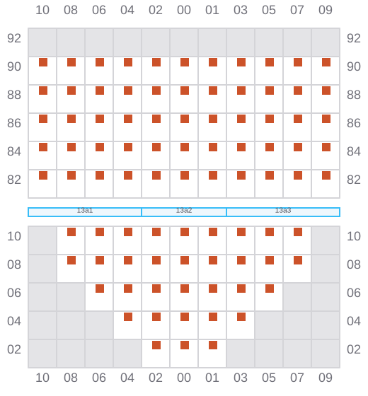 Bay 013 view and slots of EVER PRIDE