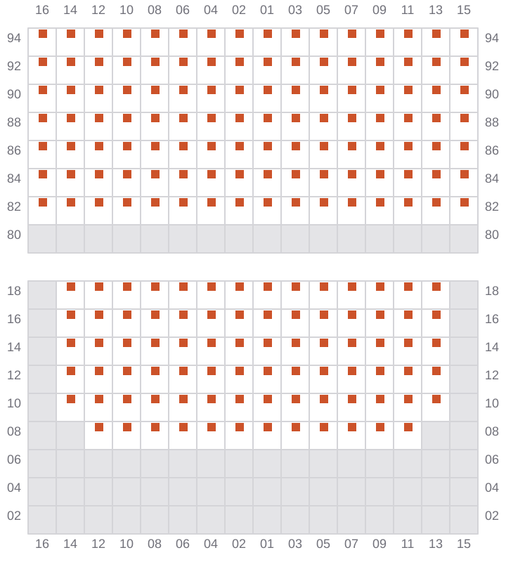 Bay 049 view and slots of MSC FIAMMETTA