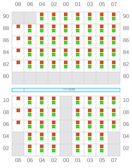Bay 009 view and slots of HH DIAMOND