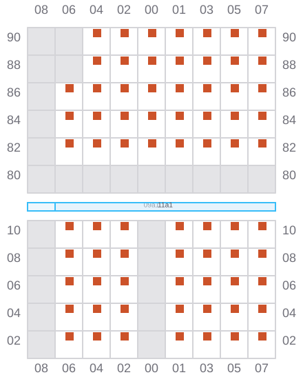Bay 011 view and slots of HH DIAMOND