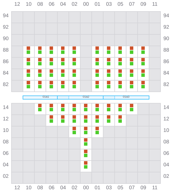 Bay 001 view and slots of AS CASPRIA
