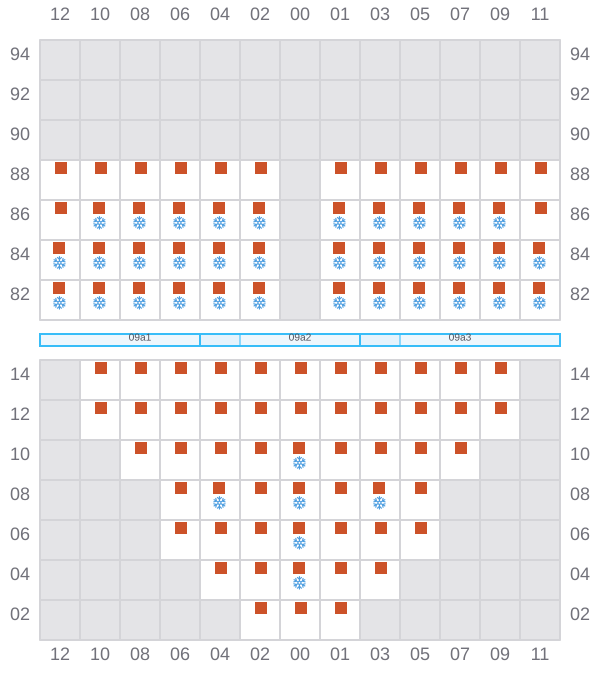 Bay 011 view and slots of AS CASPRIA