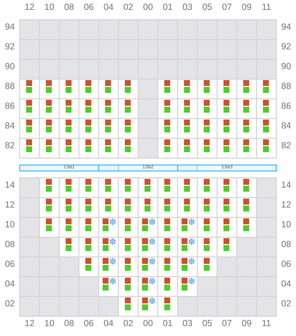 Bay 013 view and slots of AS CASPRIA