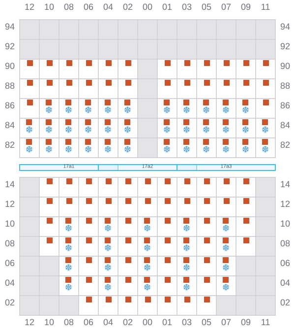 Bay 019 view and slots of AS CASPRIA
