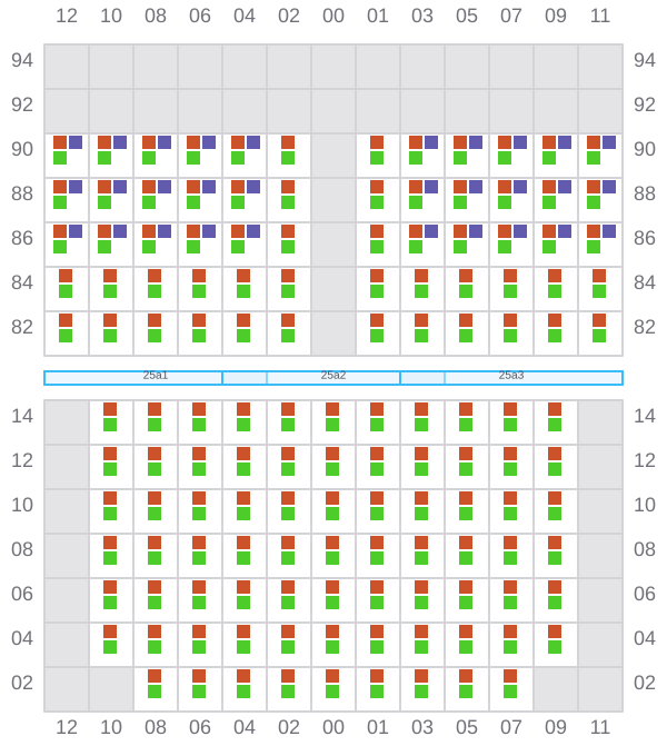 Bay 025 view and slots of AS CASPRIA