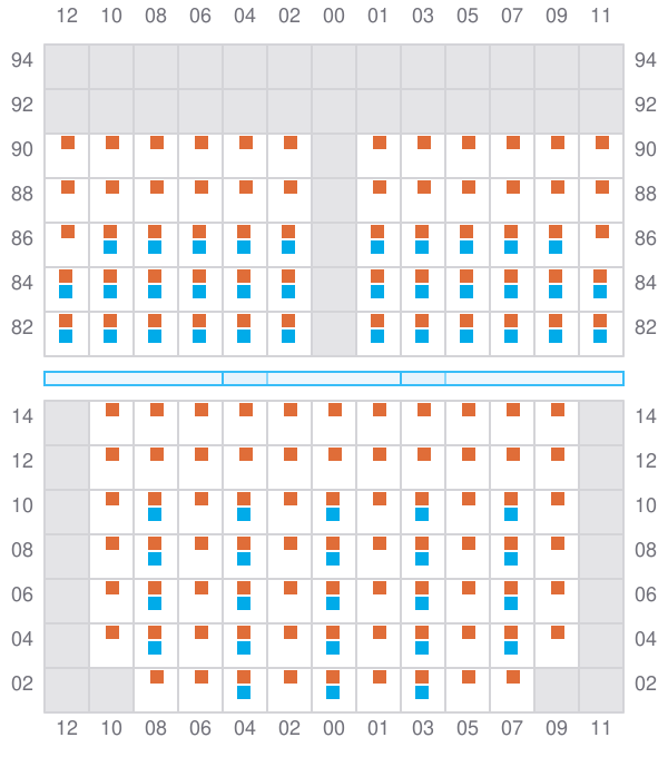 Bay 027 view and slots of AS CASPRIA
