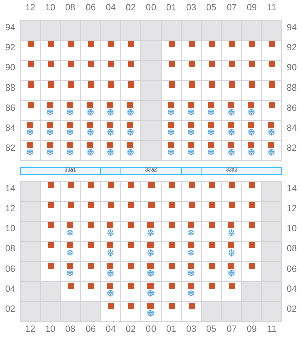 Bay 035 view and slots of AS CASPRIA