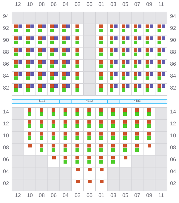 Bay 041 view and slots of AS CASPRIA