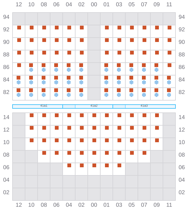 Bay 043 view and slots of AS CASPRIA