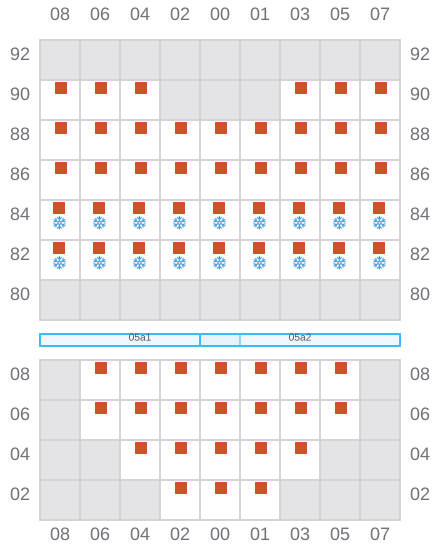 Bay 007 view and slots of CONTSHIP AIR