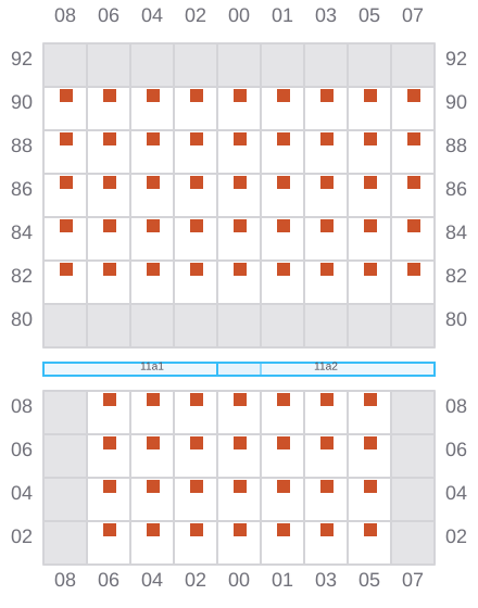 Bay 013 view and slots of CONTSHIP AIR