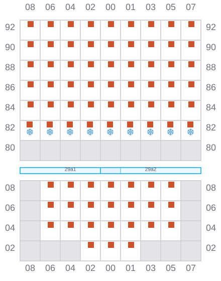 Bay 031 view and slots of CONTSHIP AIR