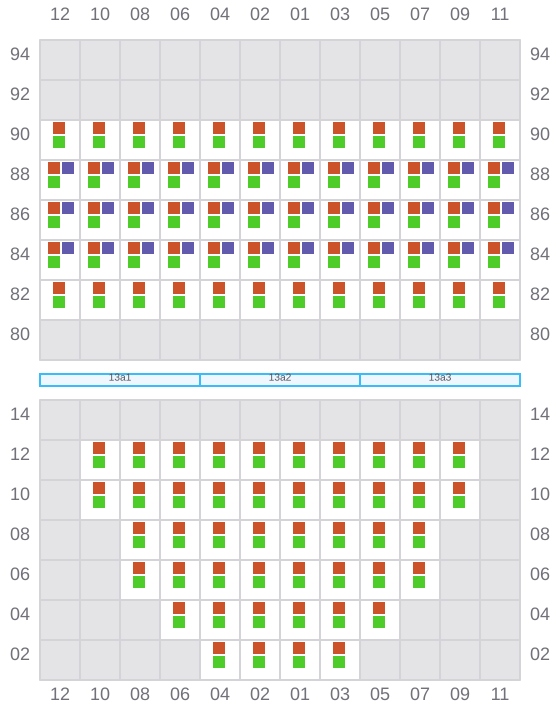 Bay 013 view and slots of CAPTAIN THANASIS I
