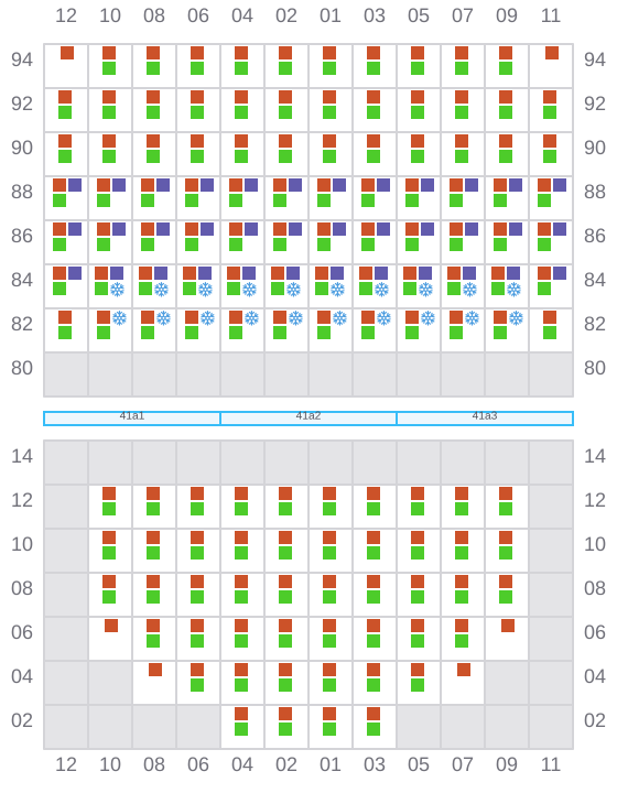 Bay 041 view and slots of CAPTAIN THANASIS I