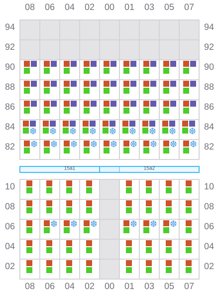 Bay 015 view and slots of AS FENJA