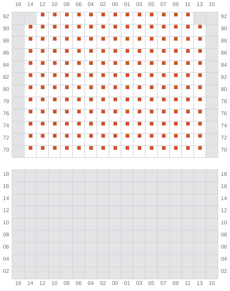 Bay 049 view and slots of MSC CALAIS