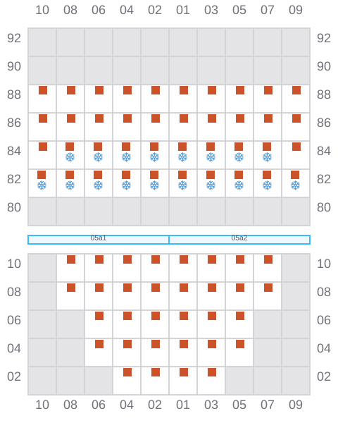 Bay 007 view and slots of WARNOW BELUGA