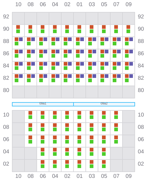Bay 009 view and slots of WARNOW BELUGA