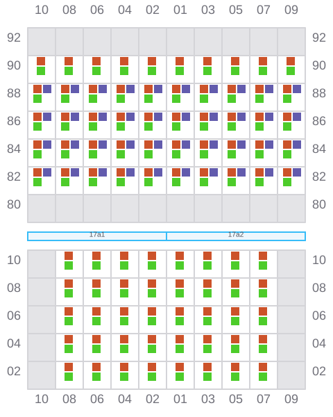 Bay 017 view and slots of WARNOW BELUGA
