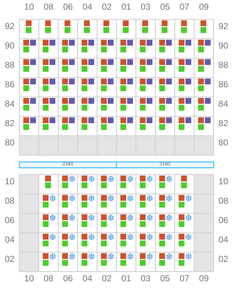 Bay 021 view and slots of WARNOW BELUGA