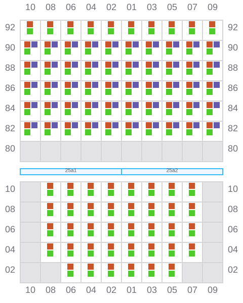 Bay 025 view and slots of WARNOW BELUGA