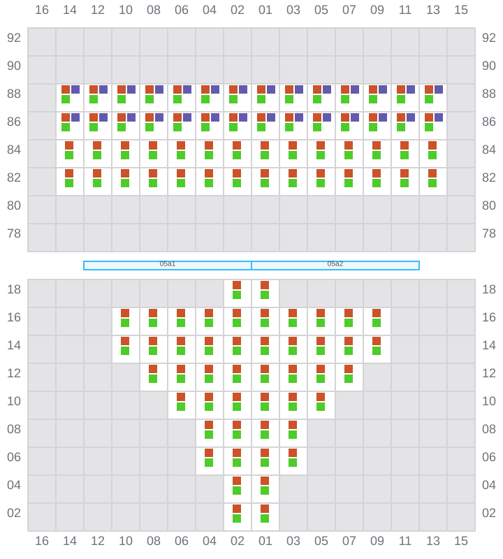 Bay 005 view and slots of RIO MADEIRA