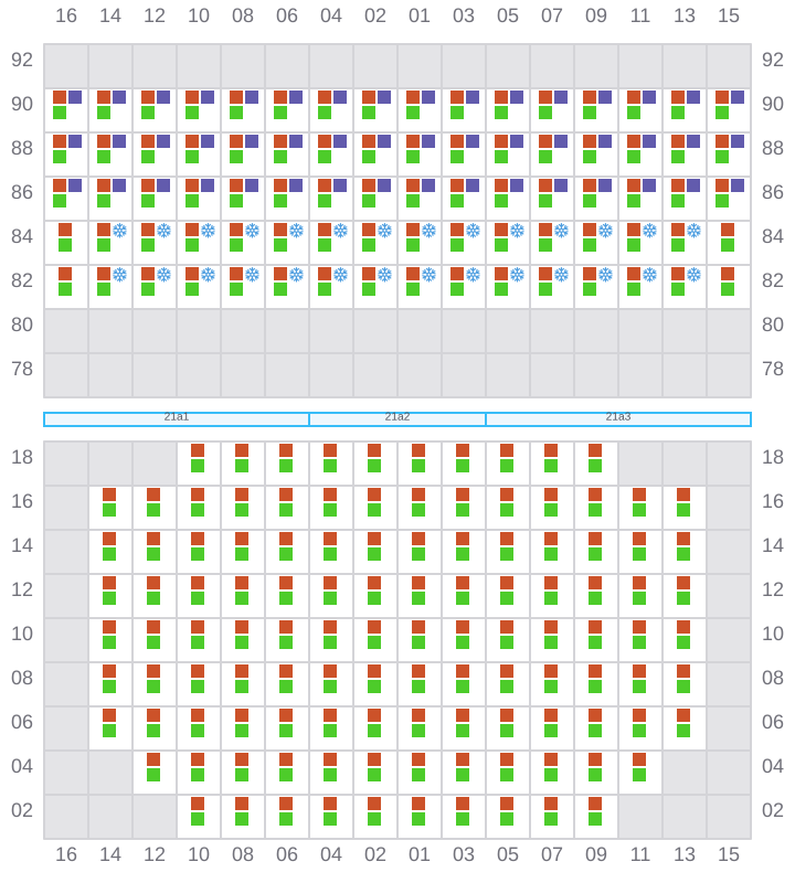 Bay 021 view and slots of RIO MADEIRA