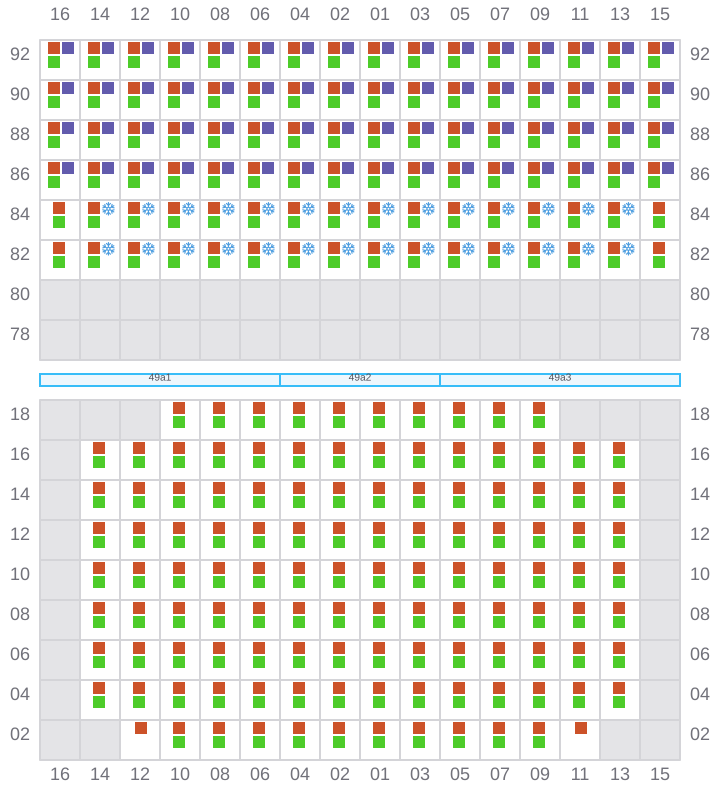 Bay 049 view and slots of RIO MADEIRA