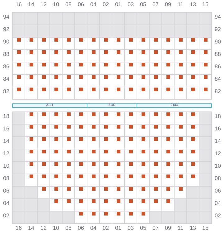 Bay 021 view and slots of EVER UNITY